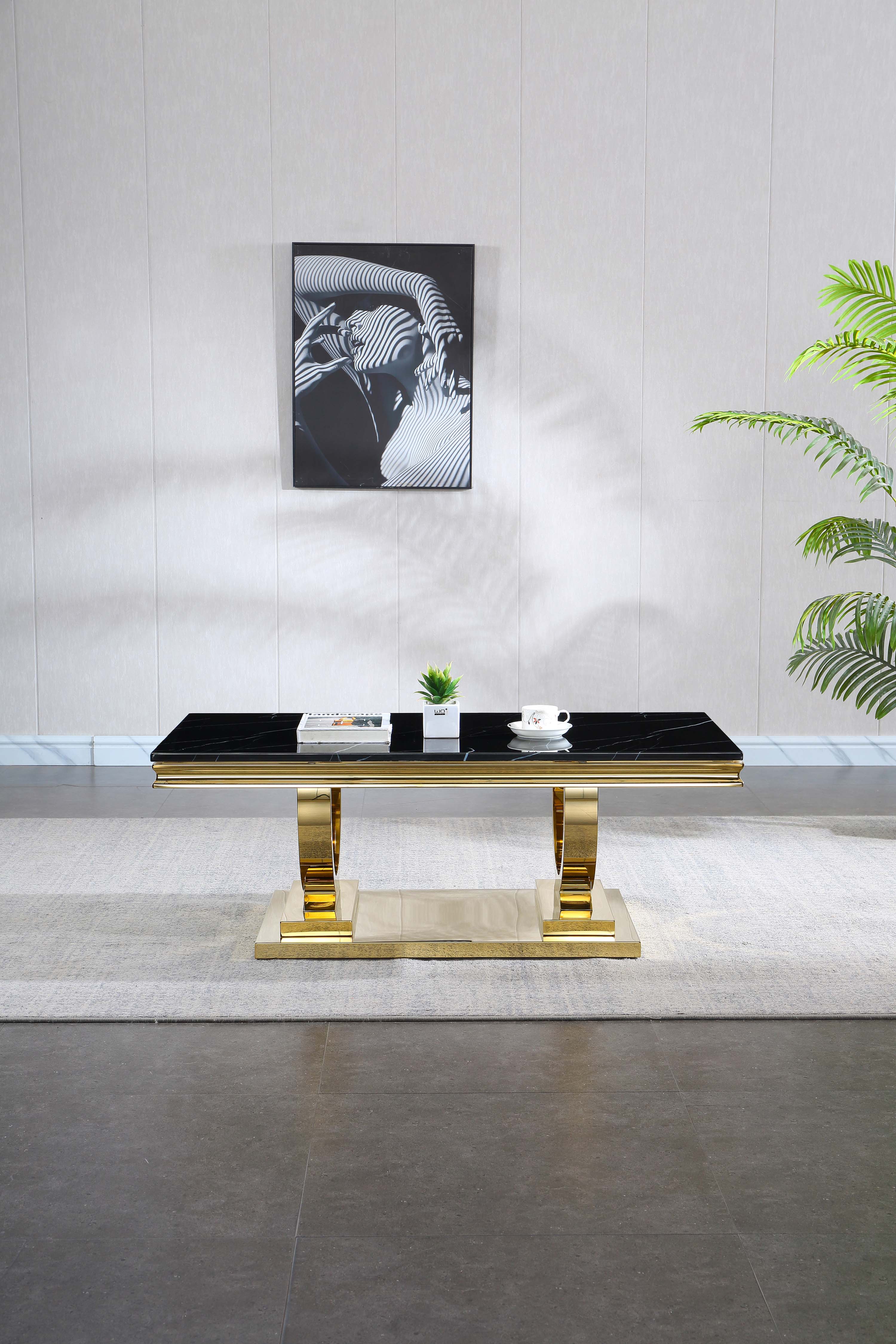 Artisan Falih Coffee Table Gold & Black