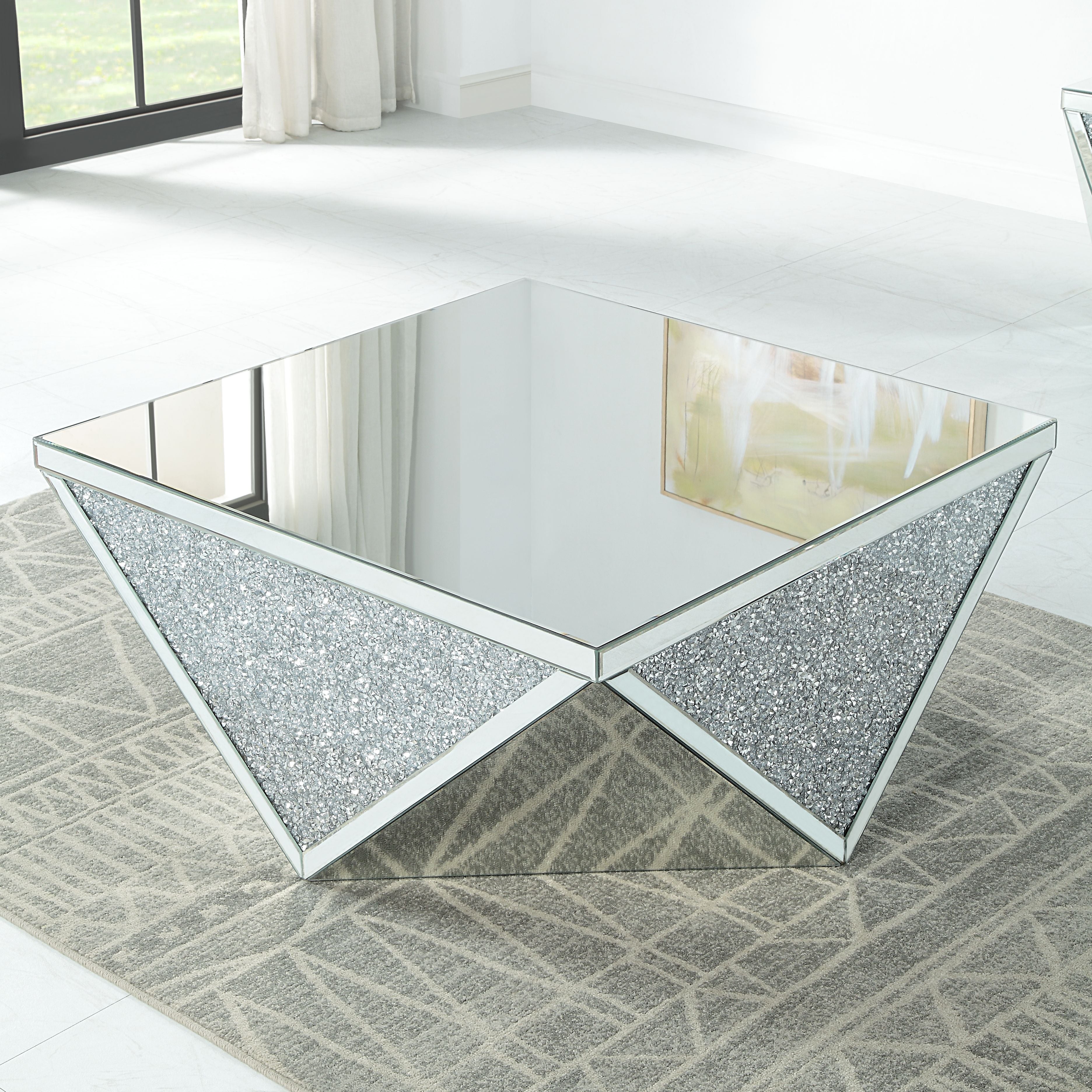 Artisan Senn Coffee Table with Mirror Top CT5002S