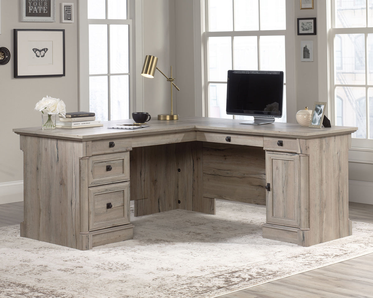 Palladia  L-Shaped Desk Split Oak