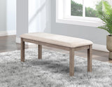 Gray Dining Bench