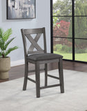 Gray Counter Height Table W/6 Counter Chairs