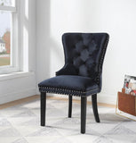 Black Velvet Dining Side Chair (Price Per Chair/Moq 2)