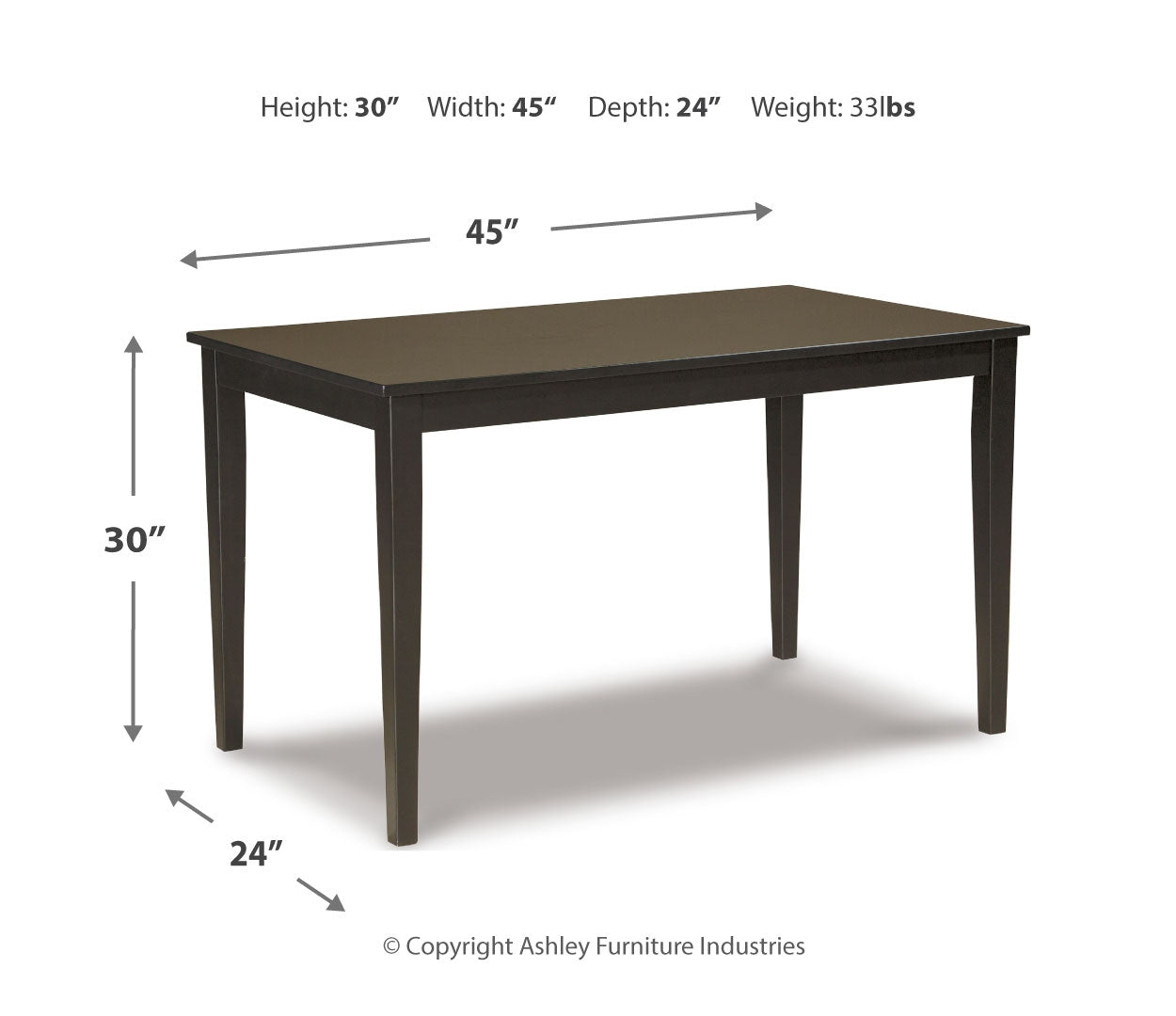 Kimonte Rectangular Dining Room Table