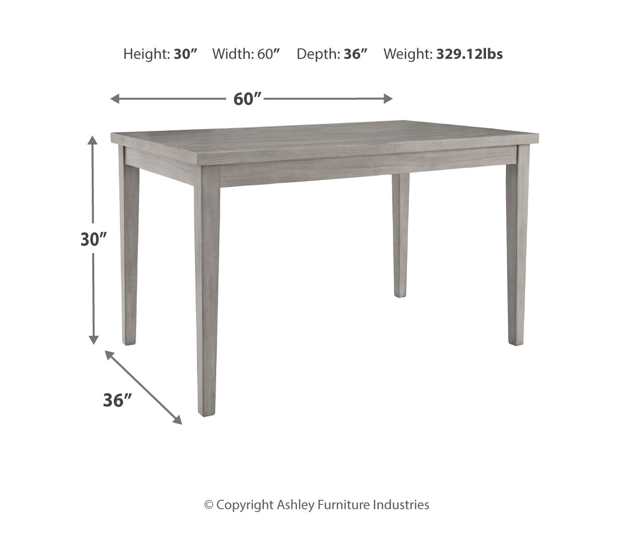 Parellen Dining Table and 6 Chairs