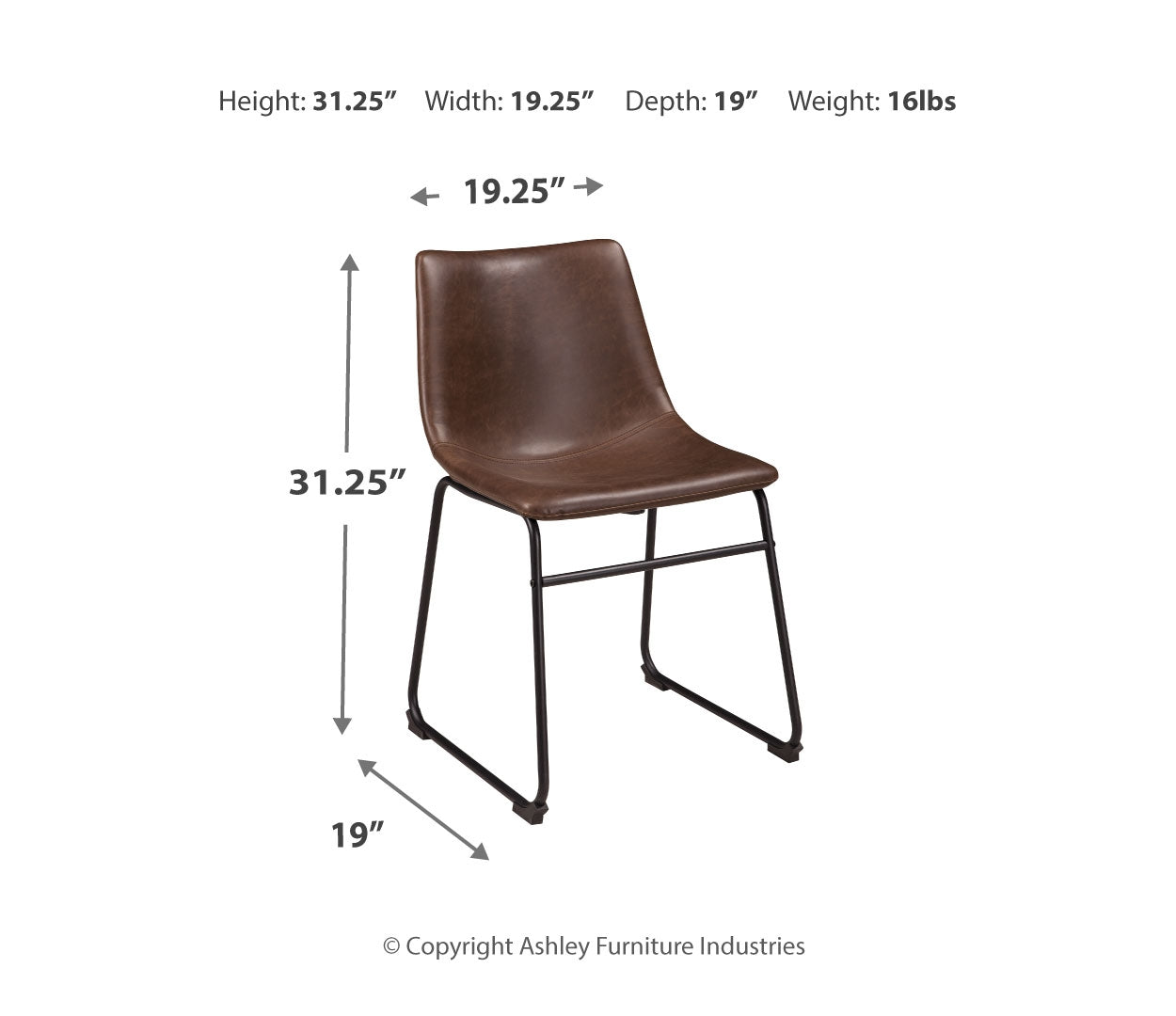 Centiar Dining UPH Side Chair (2/CN)