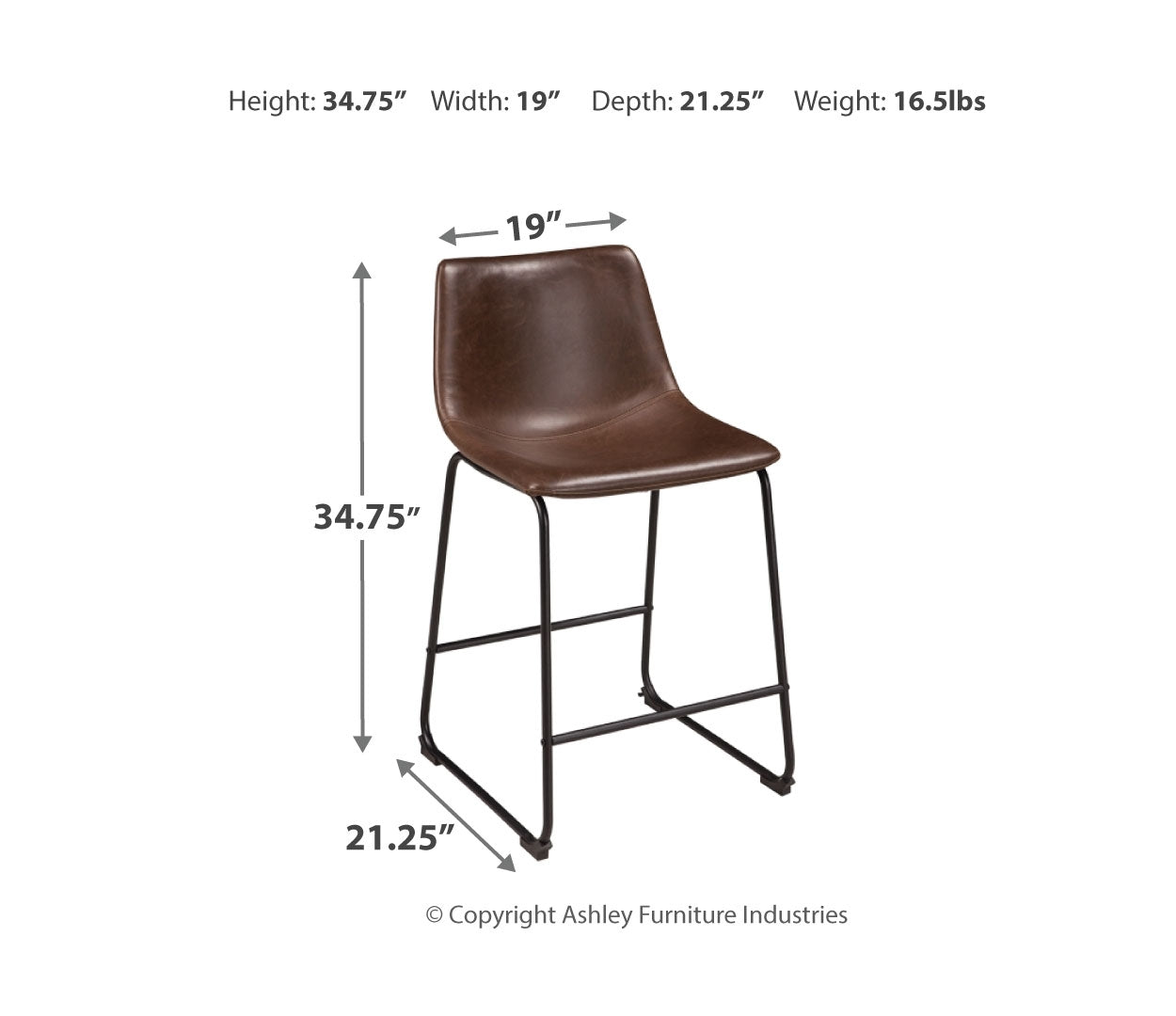 Centiar Upholstered Barstool (2/CN)