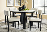 Xandrum Dining Table and 4 Chairs