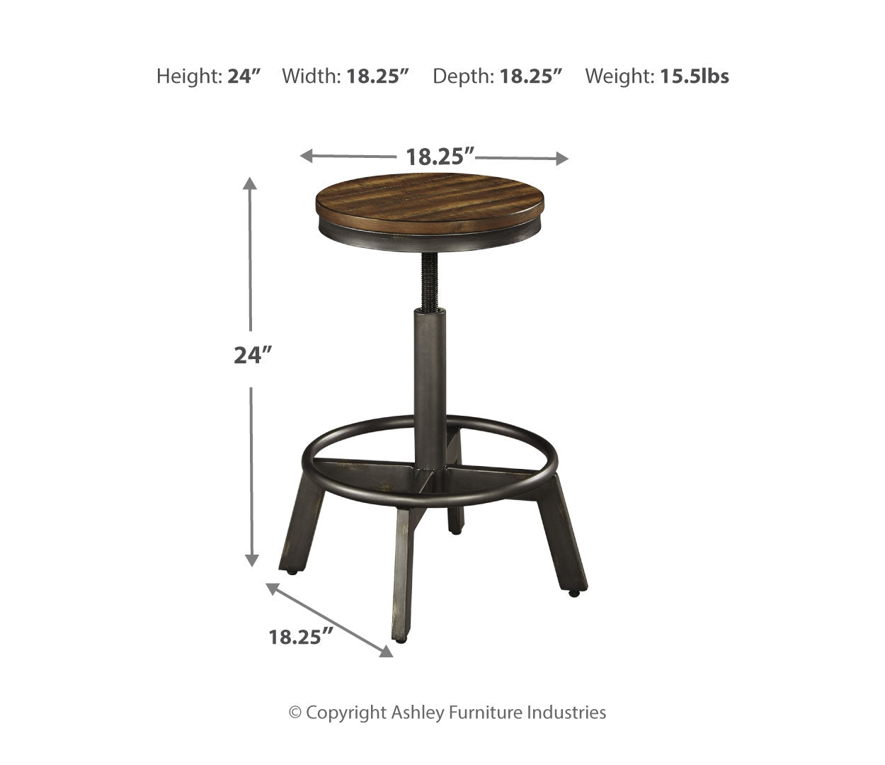 Torjin Counter Height Dining Table and 2 Barstools