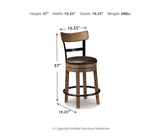 Pinnadel UPH Swivel Barstool (1/CN)