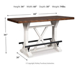 Valebeck RECT Dining Room Counter Table