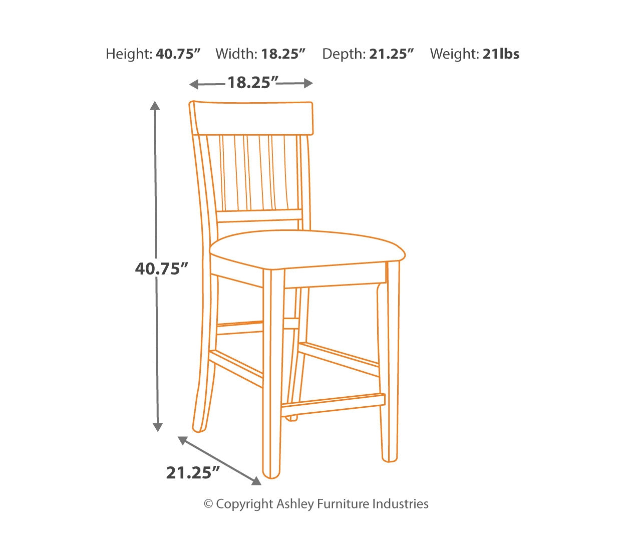 Ralene Upholstered Barstool (2/CN)