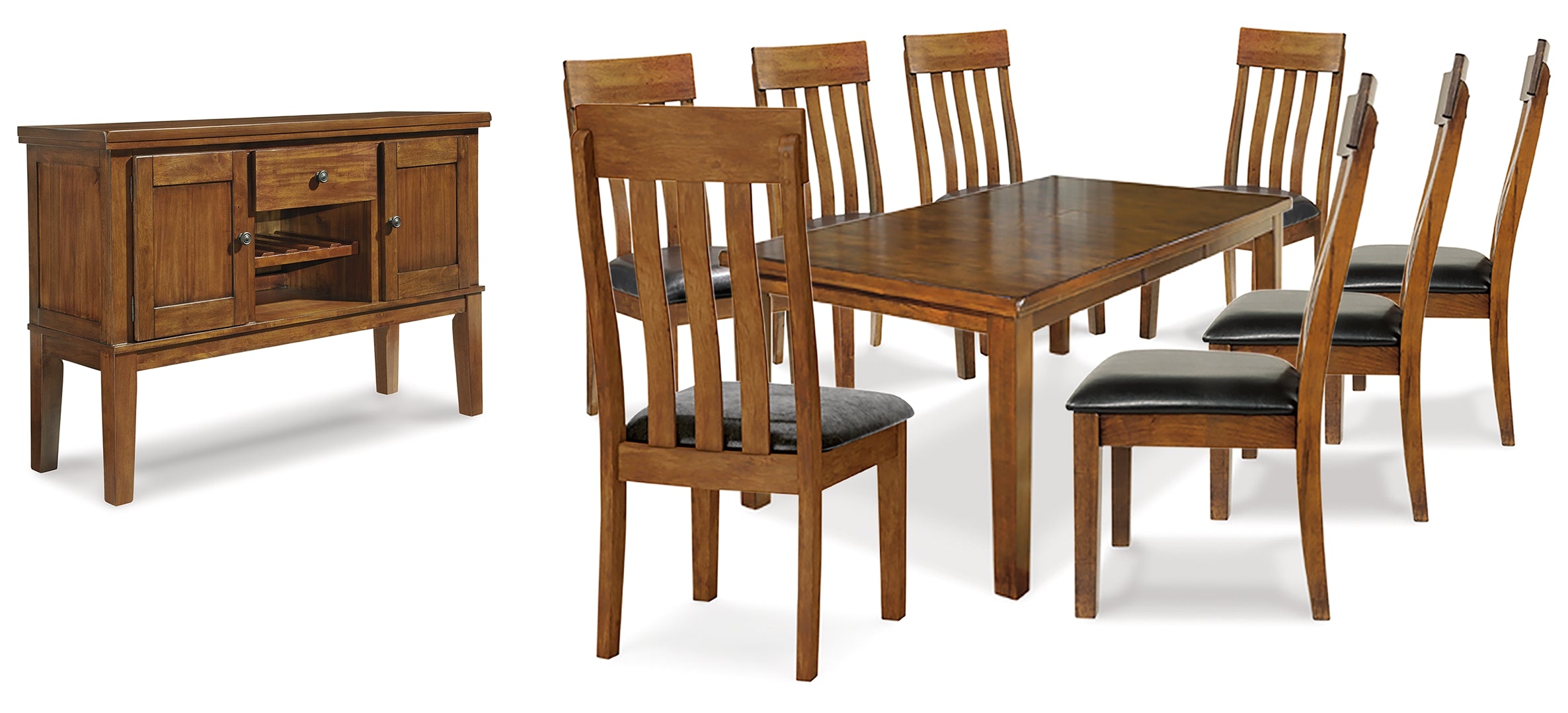 Ralene Dining Table and 8 Chairs with Storage