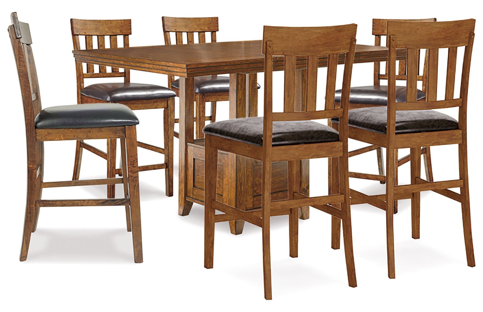 Ralene Counter Height Dining Table and 6 Barstools