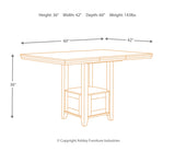 Ralene Counter Height Dining Table and 6 Barstools