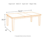 Haddigan RECT Dining Room EXT Table