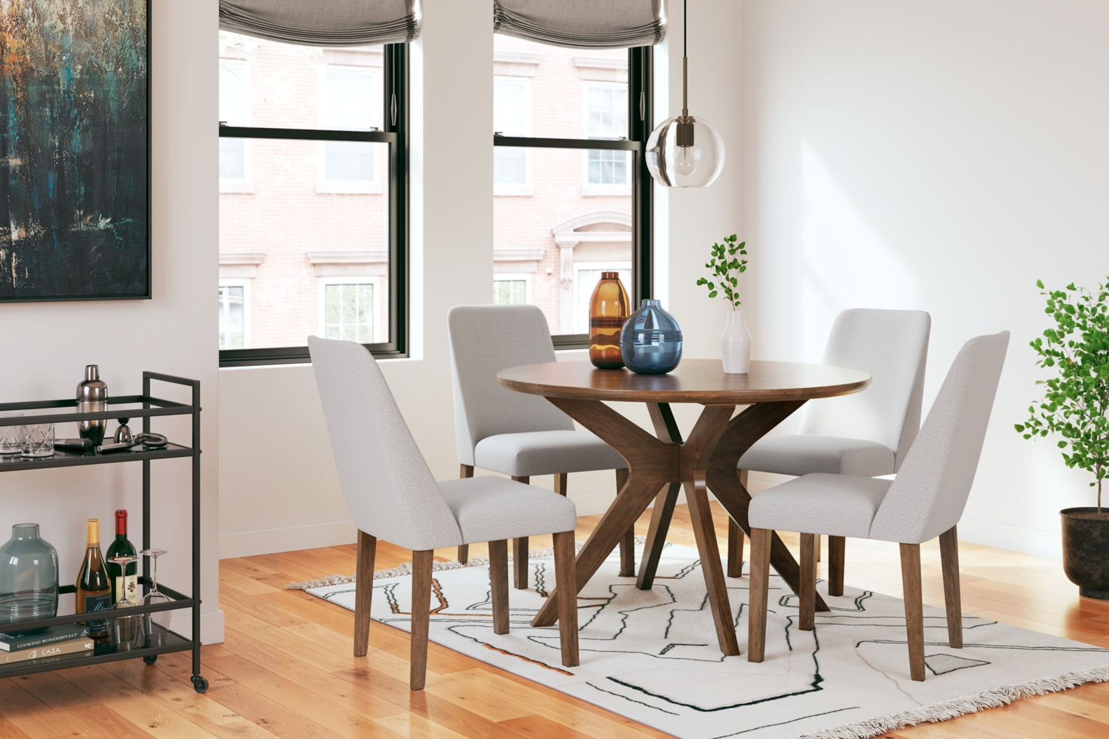 Lyncott Dining Table and 4 Chairs