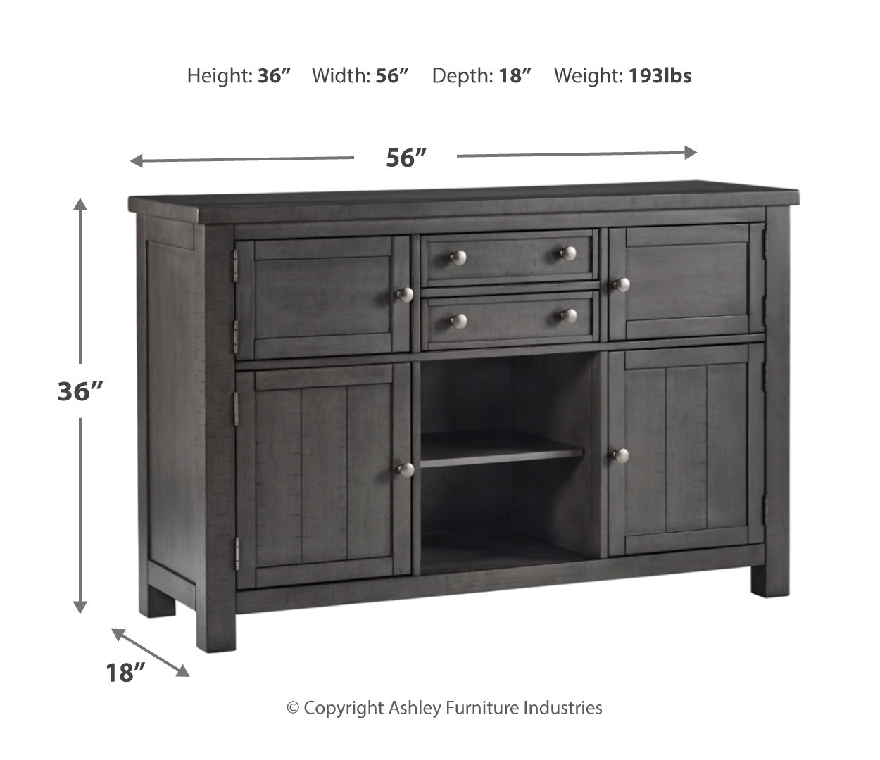 Myshanna Counter Height Dining Table and 6 Barstools with Storage