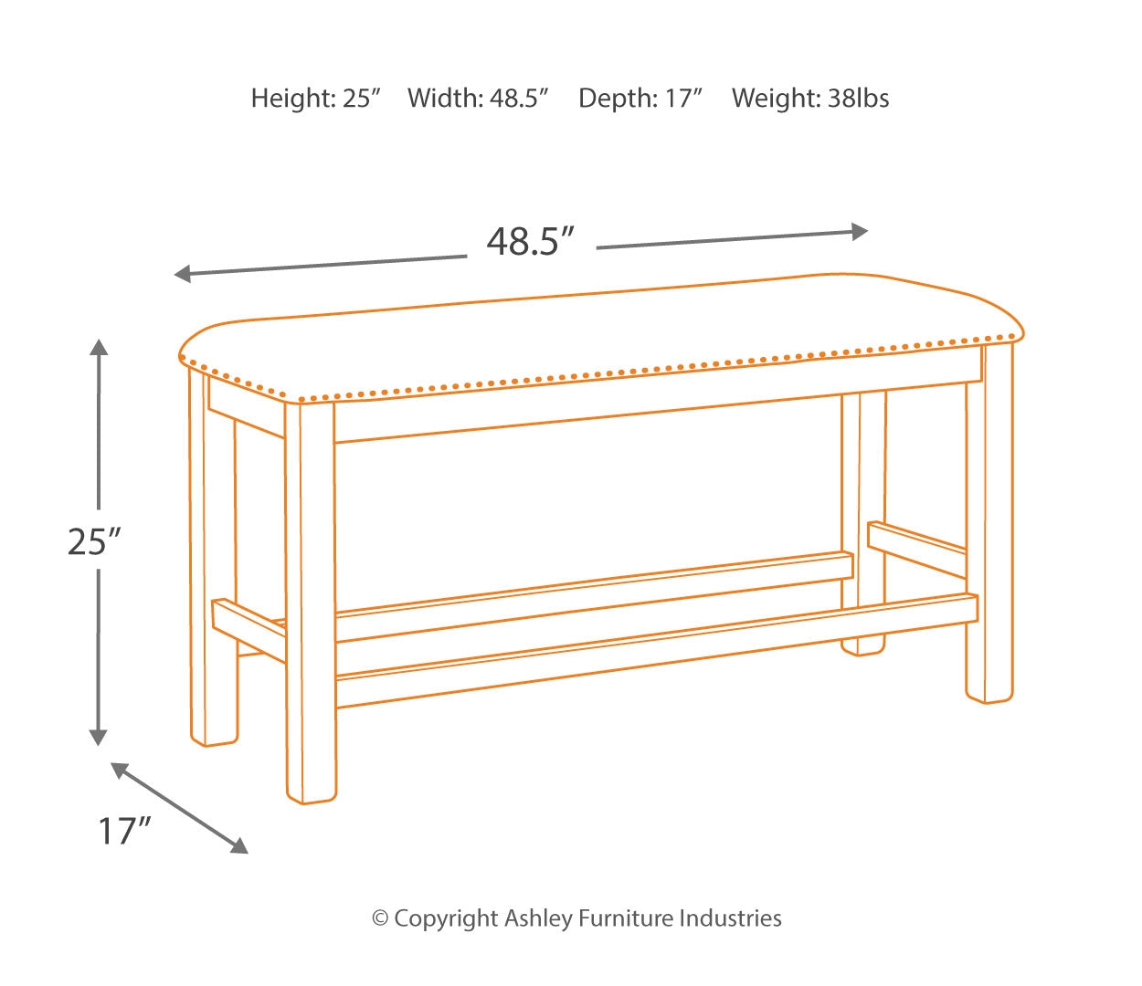 Moriville Double UPH Bench (1/CN)