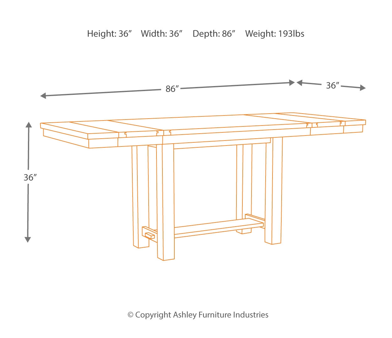 Moriville Counter Height Dining Table and 4 Barstools with Storage