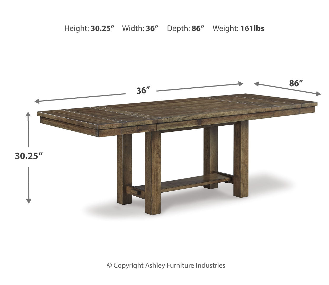 Moriville RECT Dining Room EXT Table