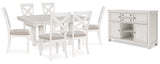 Robbinsdale Dining Table and 6 Chairs with Storage