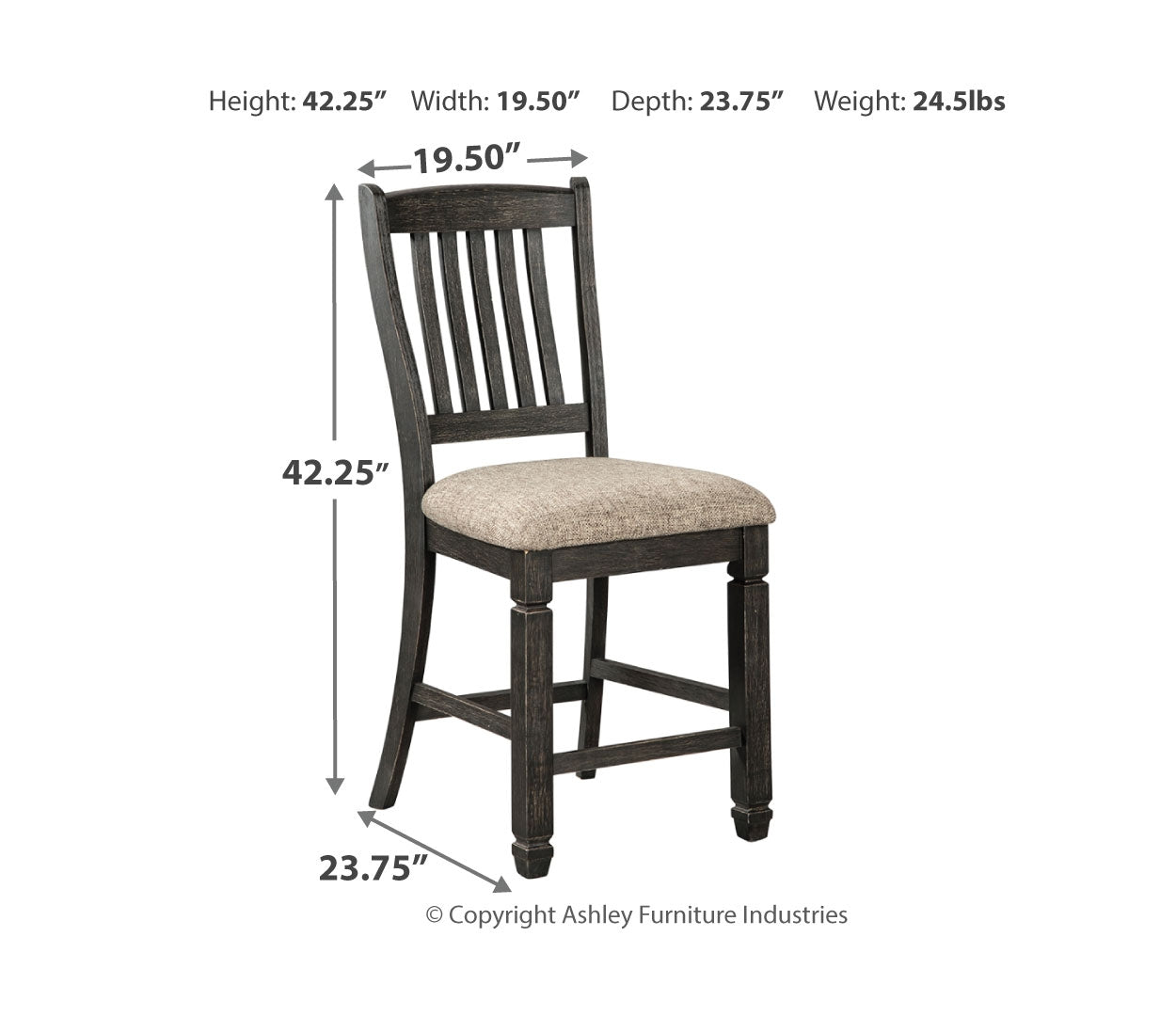 Tyler Creek Upholstered Barstool (2/CN)