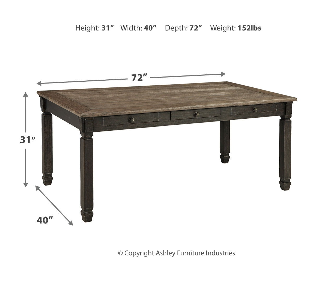 Tyler Creek Dining Table and 6 Chairs