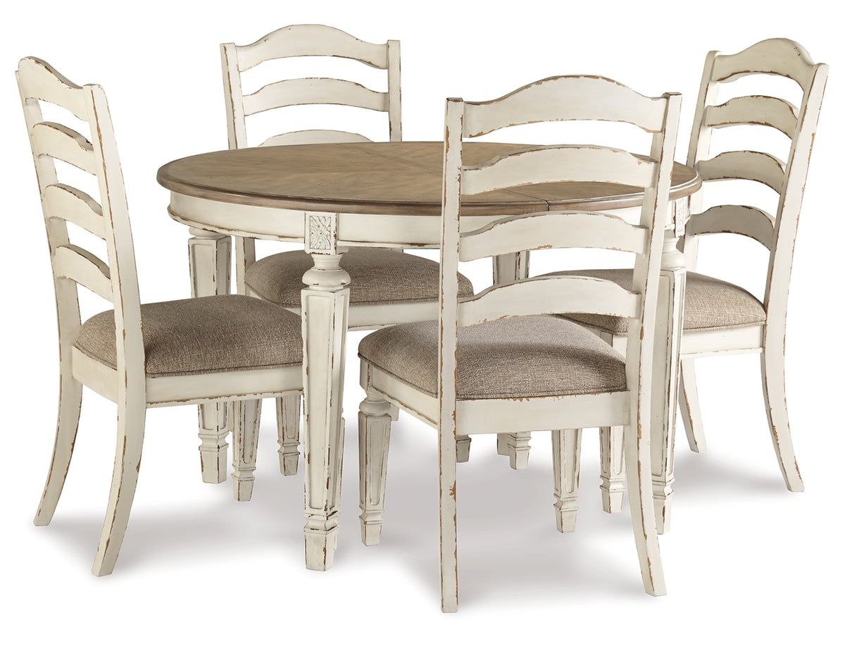 Realyn Dining Table and 4 Chairs