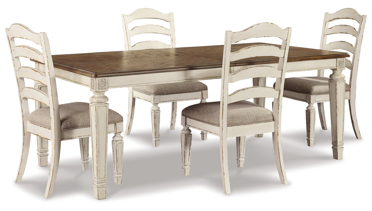 Realyn Dining Table and 4 Chairs