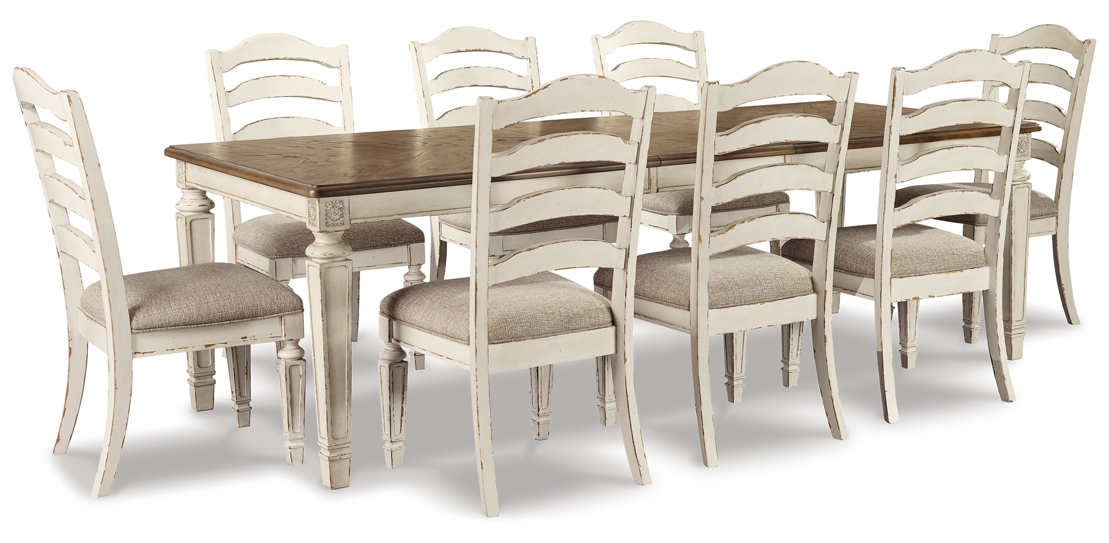 Realyn Dining Table and 8 Chairs