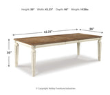 Realyn RECT Dining Room EXT Table