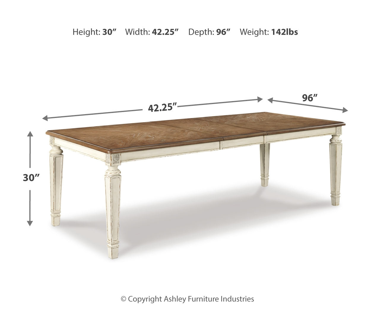 Realyn Dining Table and 8 Chairs