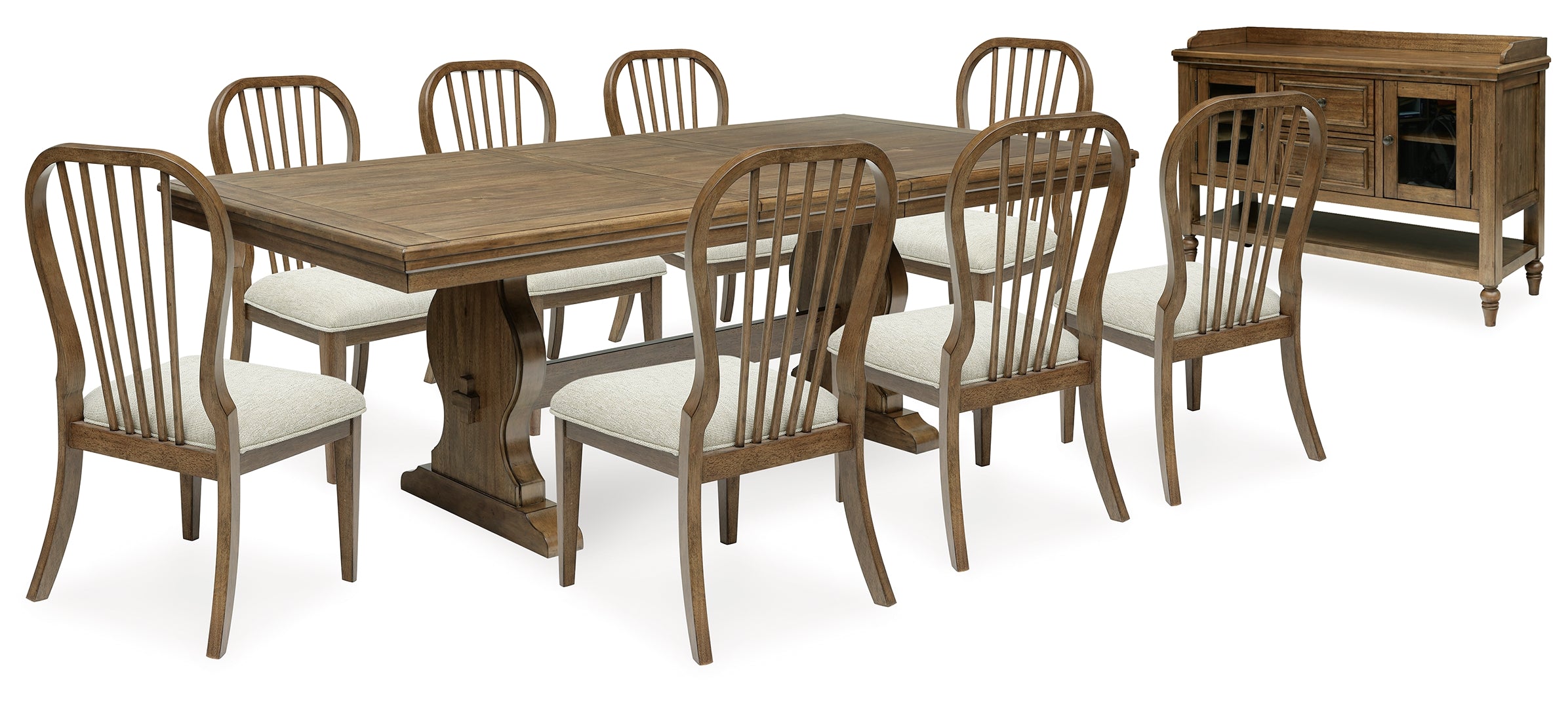 Sturlayne Dining Table and 8 Chairs with Storage