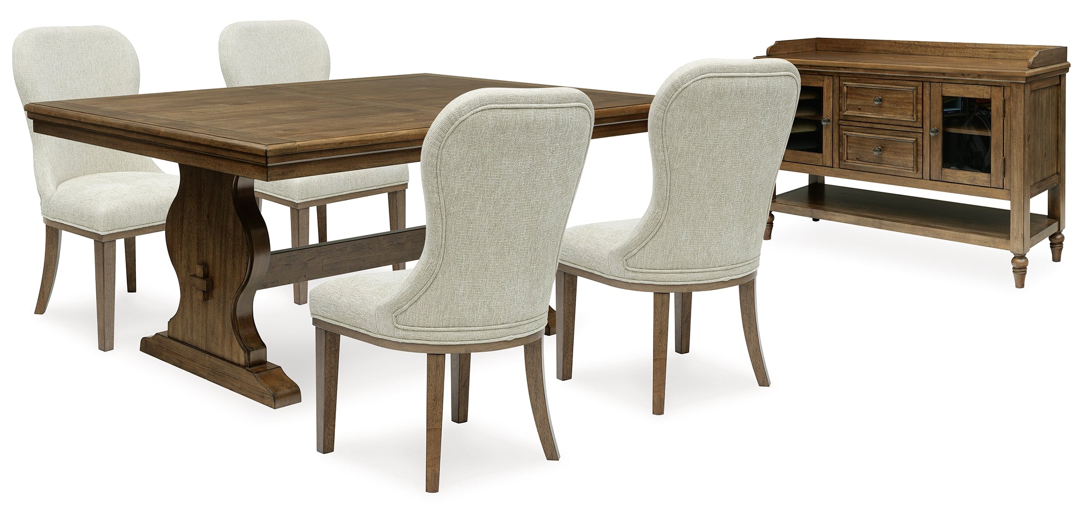 Sturlayne Dining Table and 4 Chairs with Storage