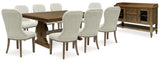 Sturlayne Dining Table and 8 Chairs with Storage