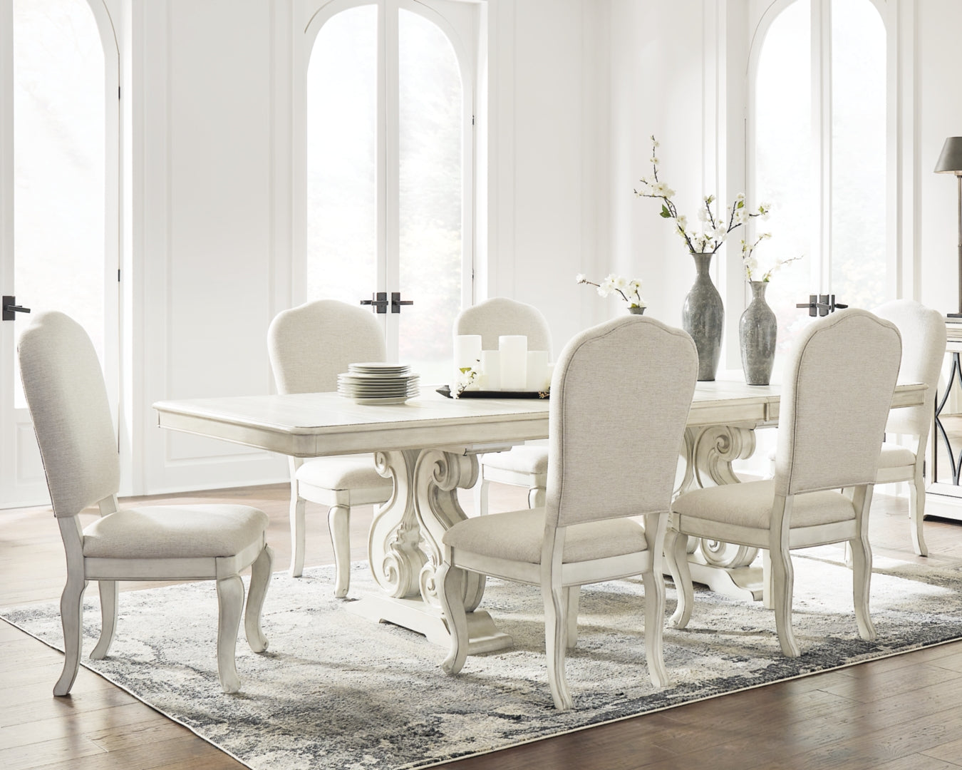 Arlendyne Dining Table and 4 Chairs with Storage