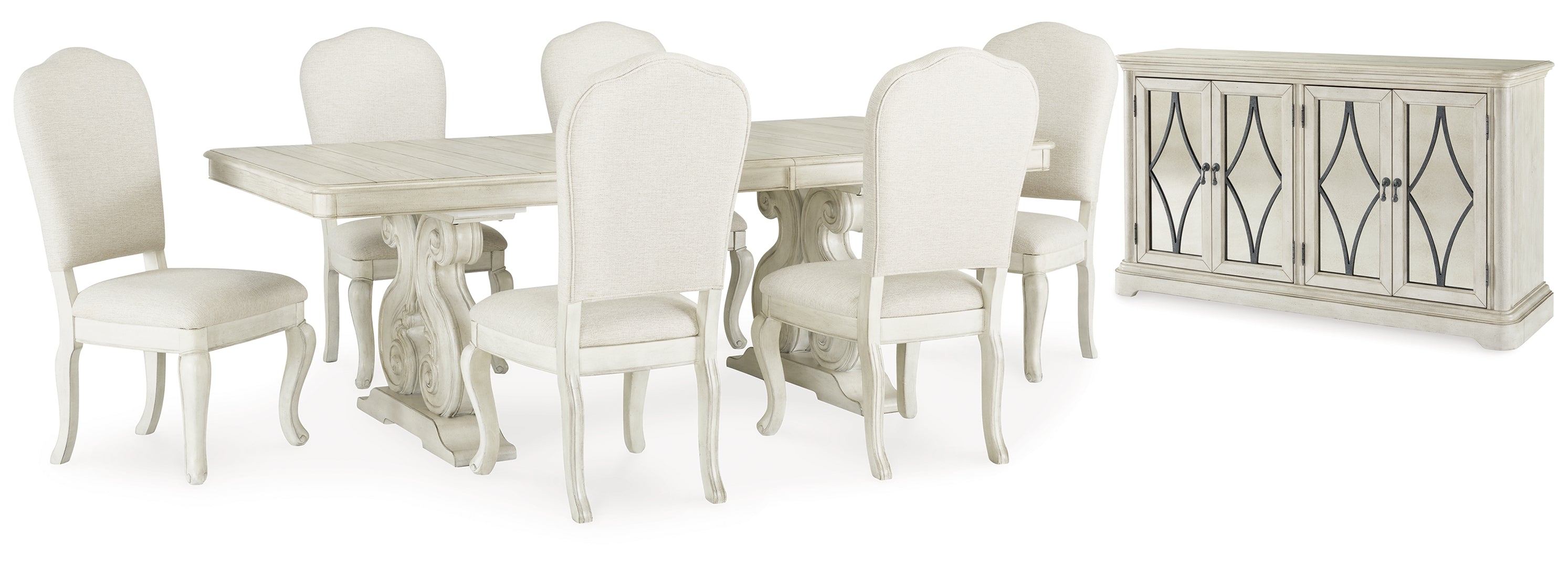 Arlendyne Dining Table and 6 Chairs with Storage