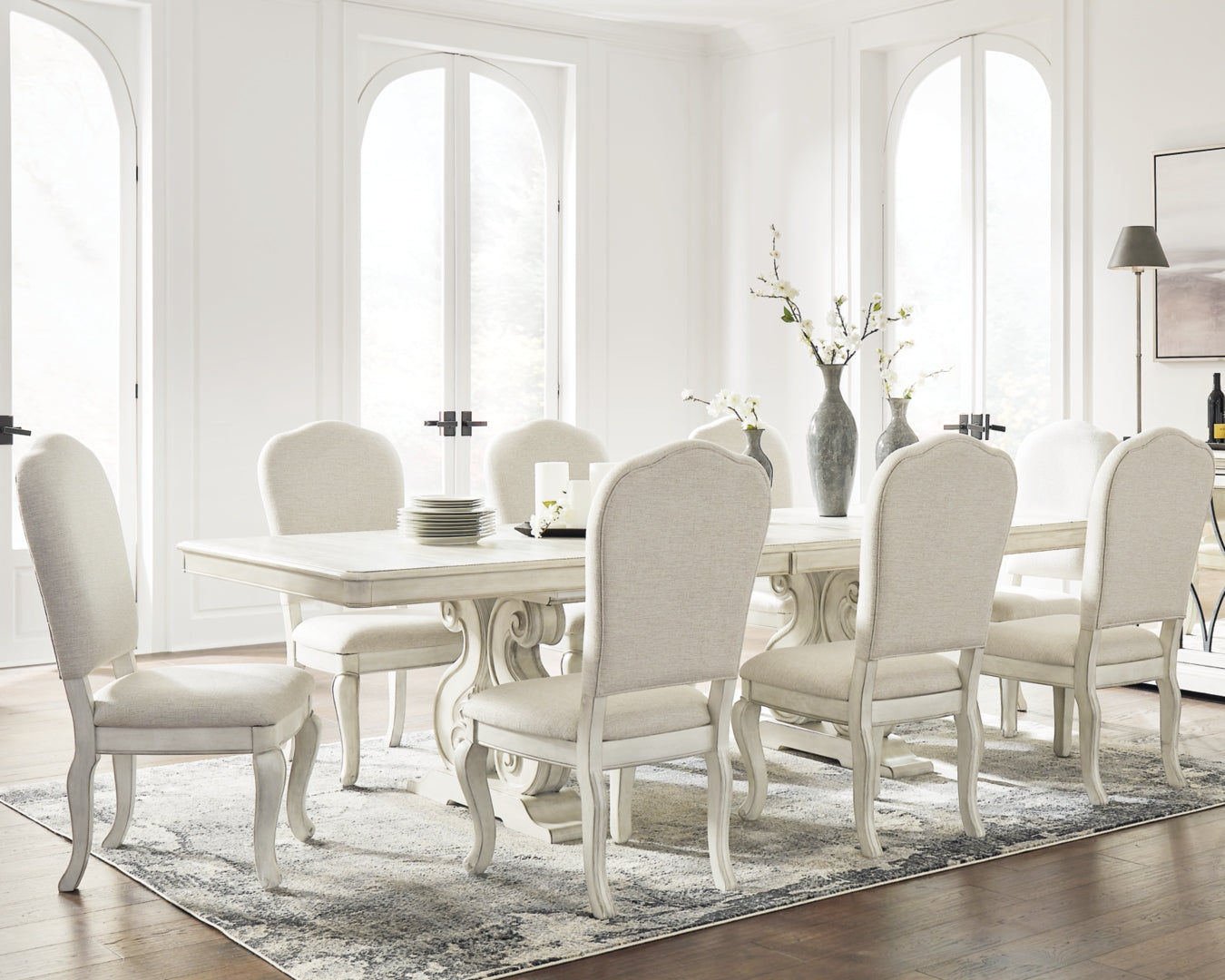 Arlendyne Dining Table and 4 Chairs with Storage