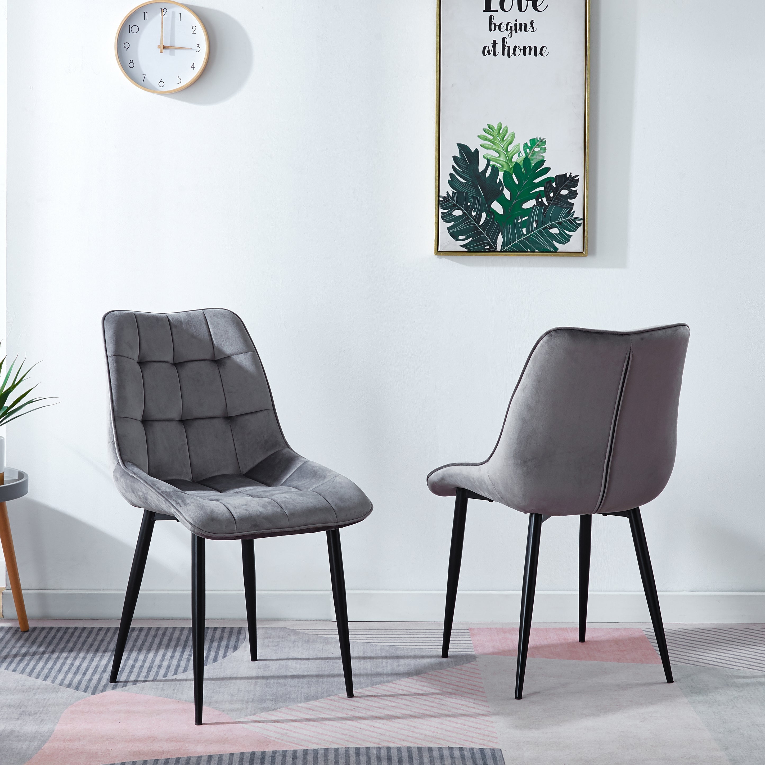 Artisan Aazad Dining Chairs (Set of 4) Leather Grey