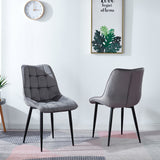 Artisan Aazad Dining Chairs (Set of 4) Leather Grey