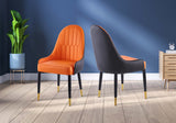 Artisan Dioselyn Dining Chairs (Set of 2) Black & Orange