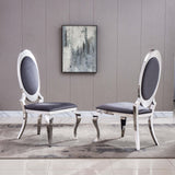 Artisan Faith-Louise Dining Chairs (Set of 2) Grey Silver