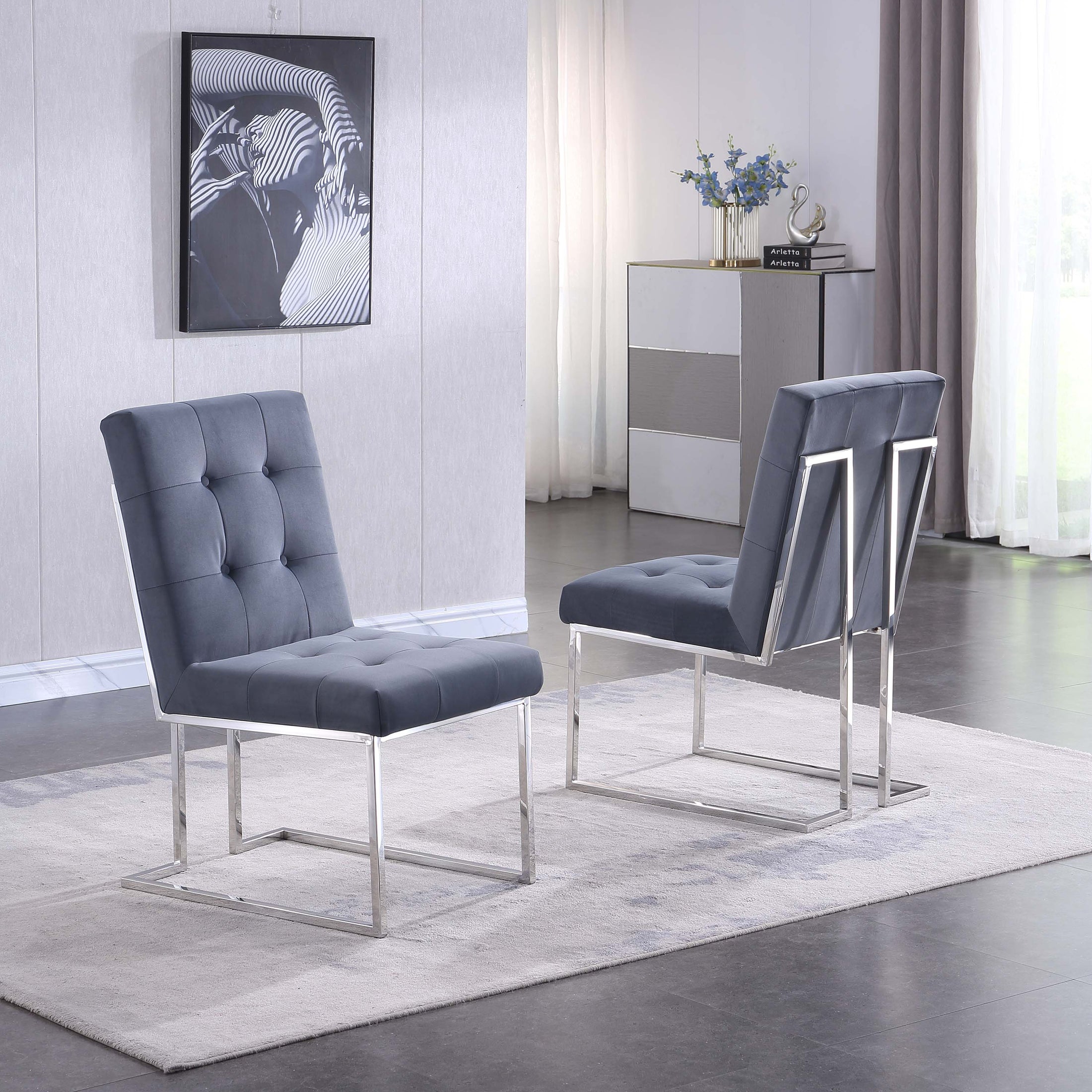 Artisan Farie Dining Chairs (Set of 2) Grey