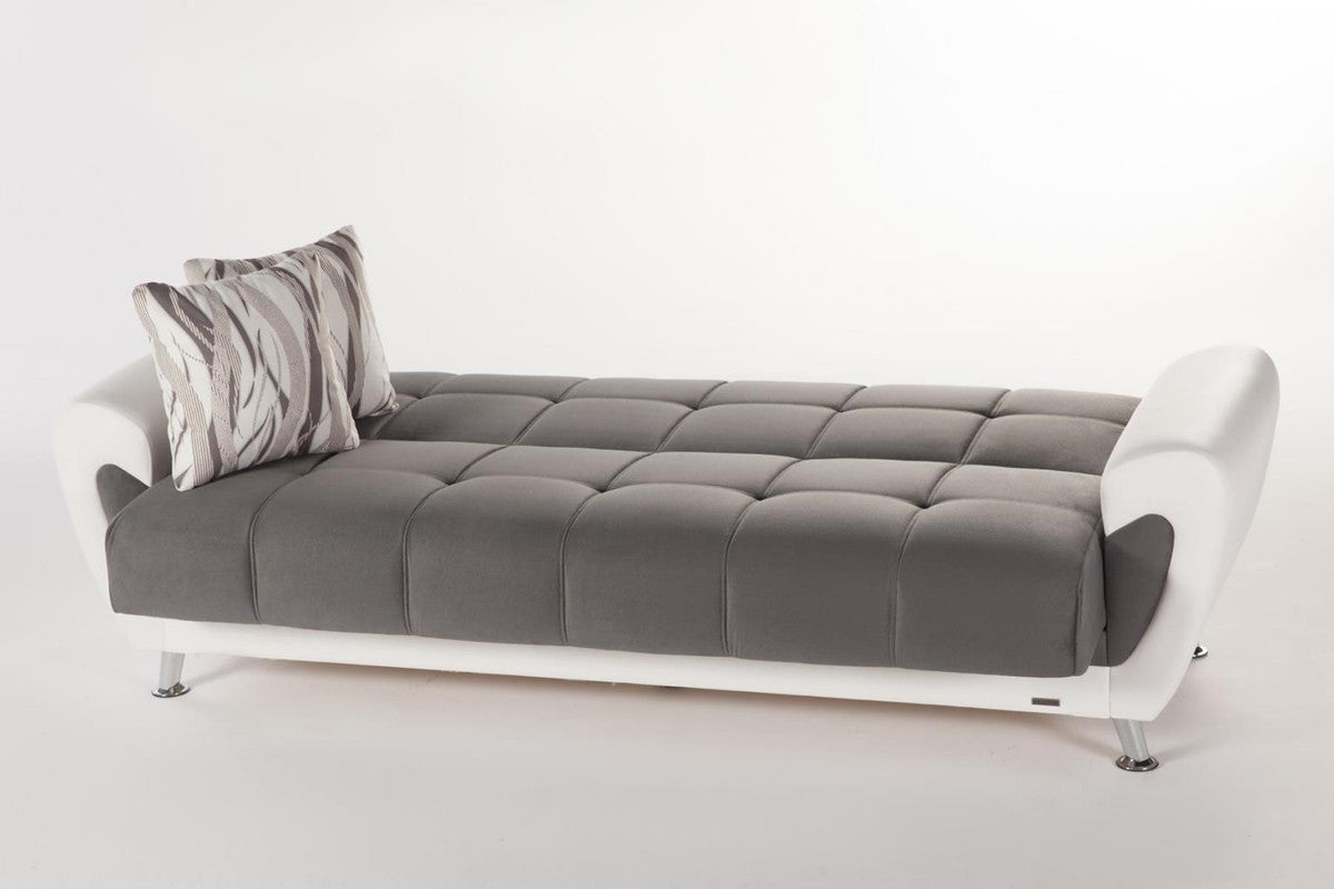 Bellona Duru 3 Seat Sleeper Sofa (Plato Dark Gray) by Bellona Default Title