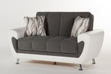 Bellona Duru Love Seat (Plato Dark Gray) by Bellona Default Title