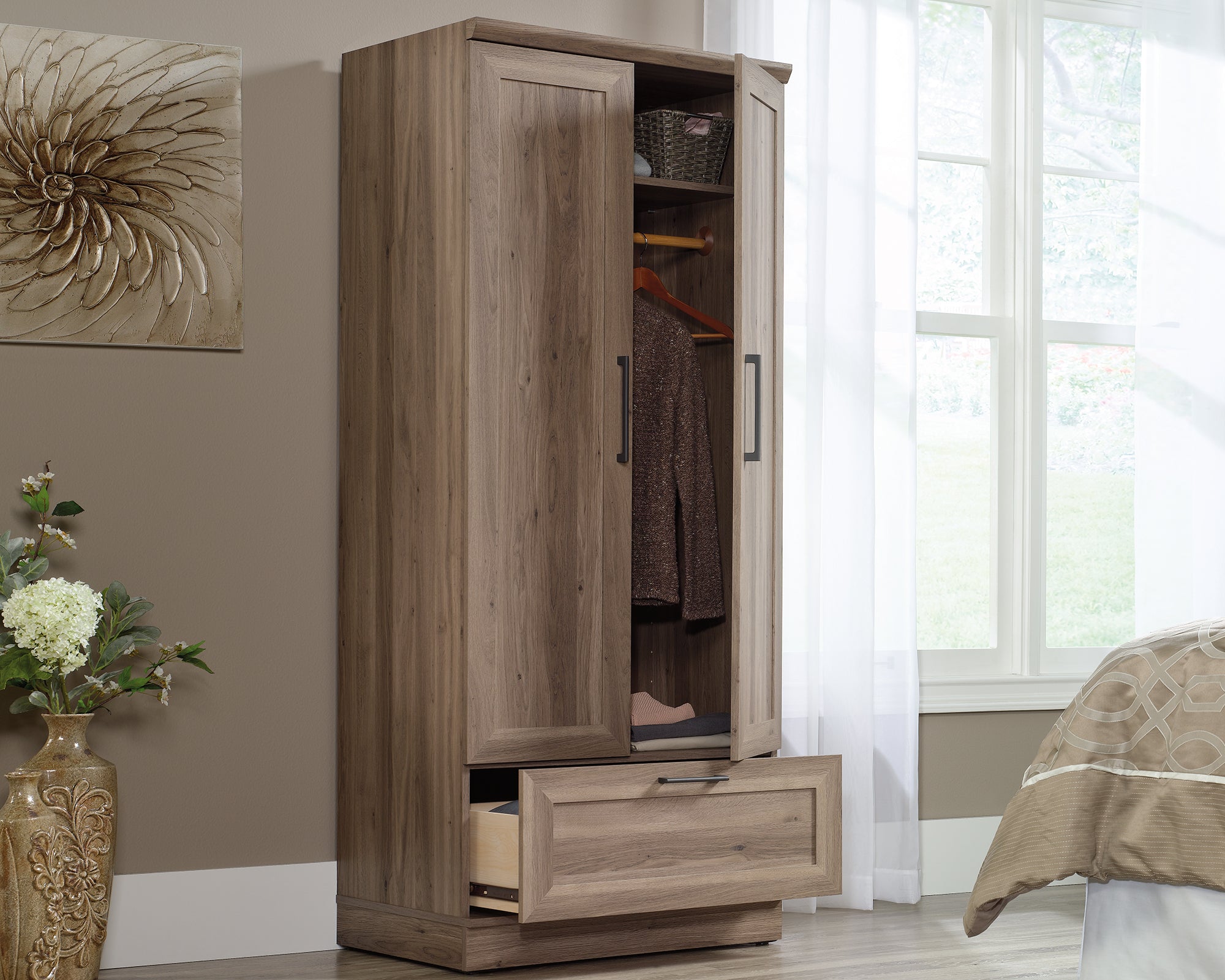 HomePlus Wardrobe/Storage Cabinet Salt Oak