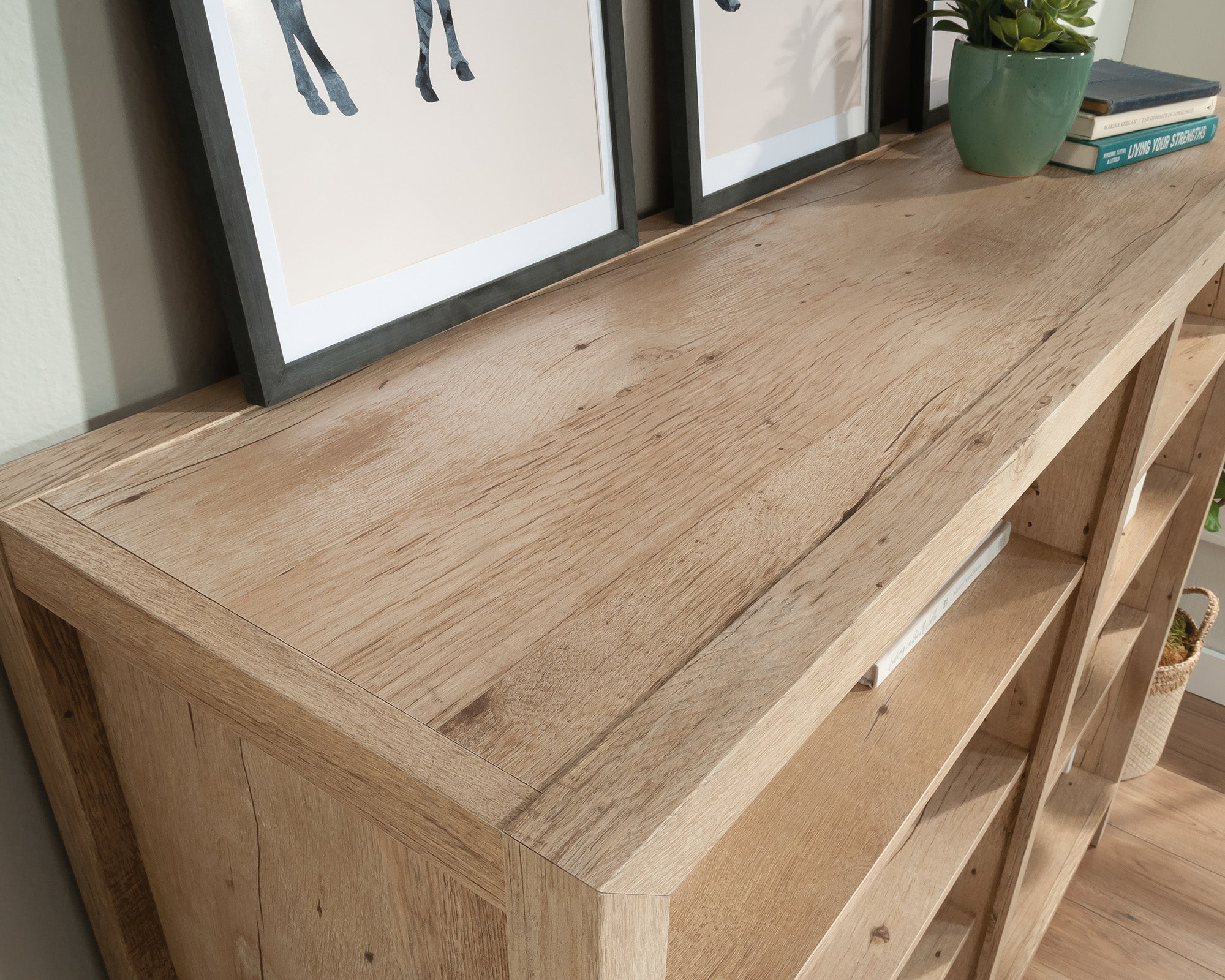 Pacific View  Cubby Storage Bookcase in Prime Oak