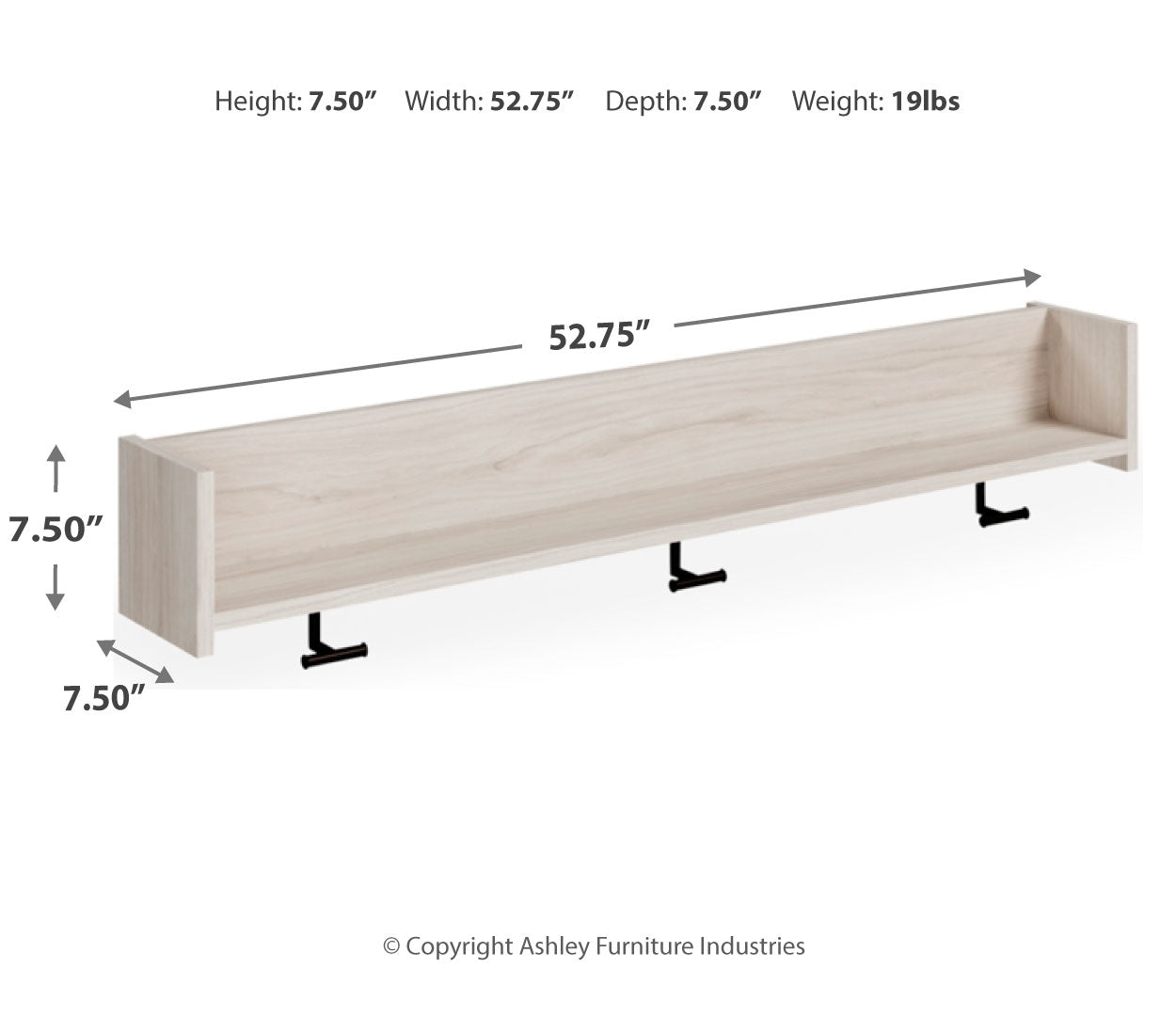 Socalle Wall Mounted Coat Rack w/Shelf