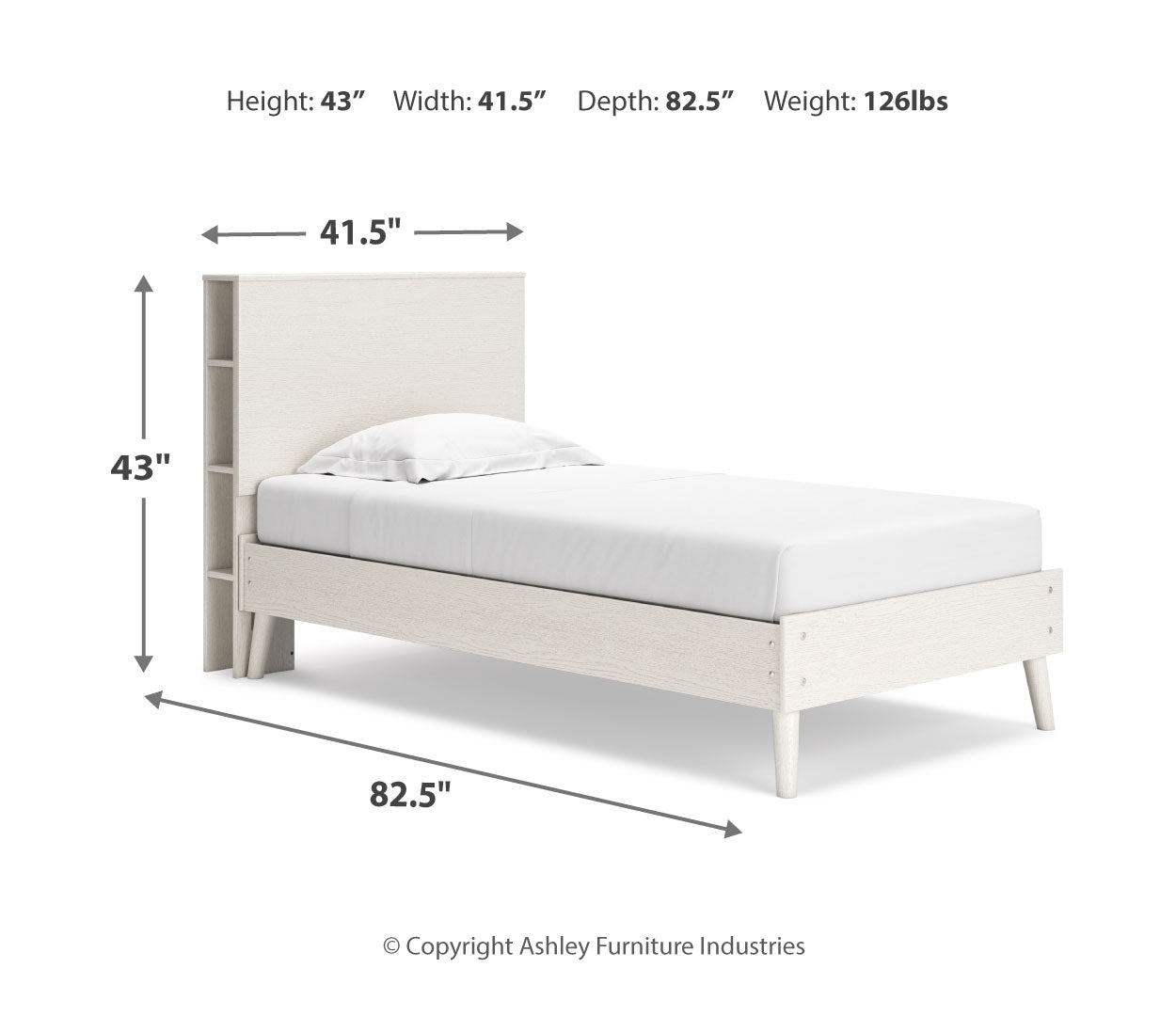 Aprilyn Twin Bookcase Bed with Dresser