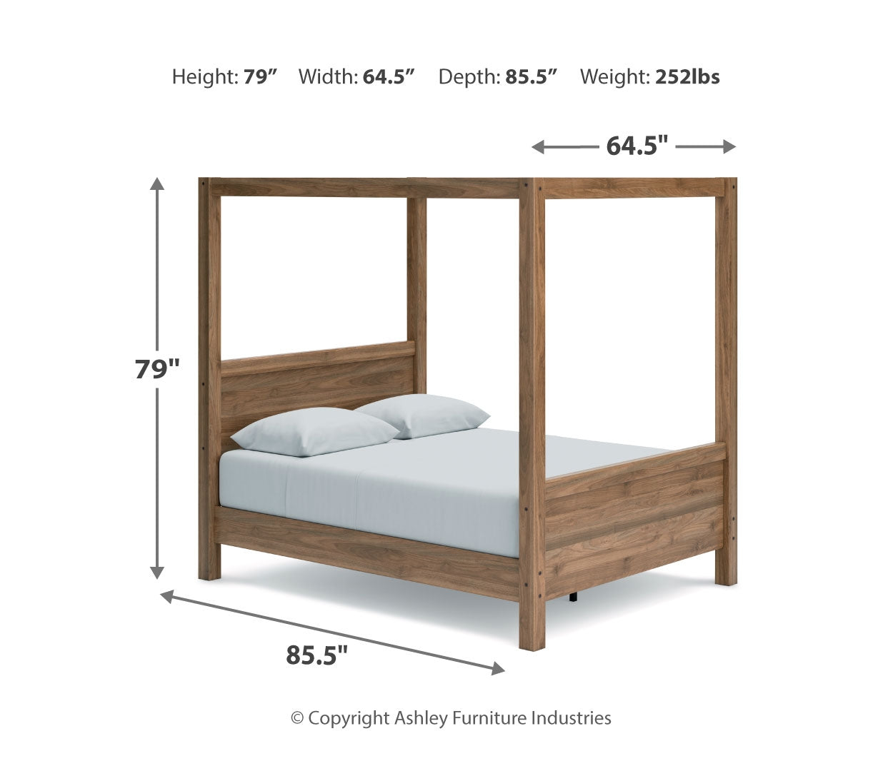 Aprilyn Queen Canopy Bed with Dresser